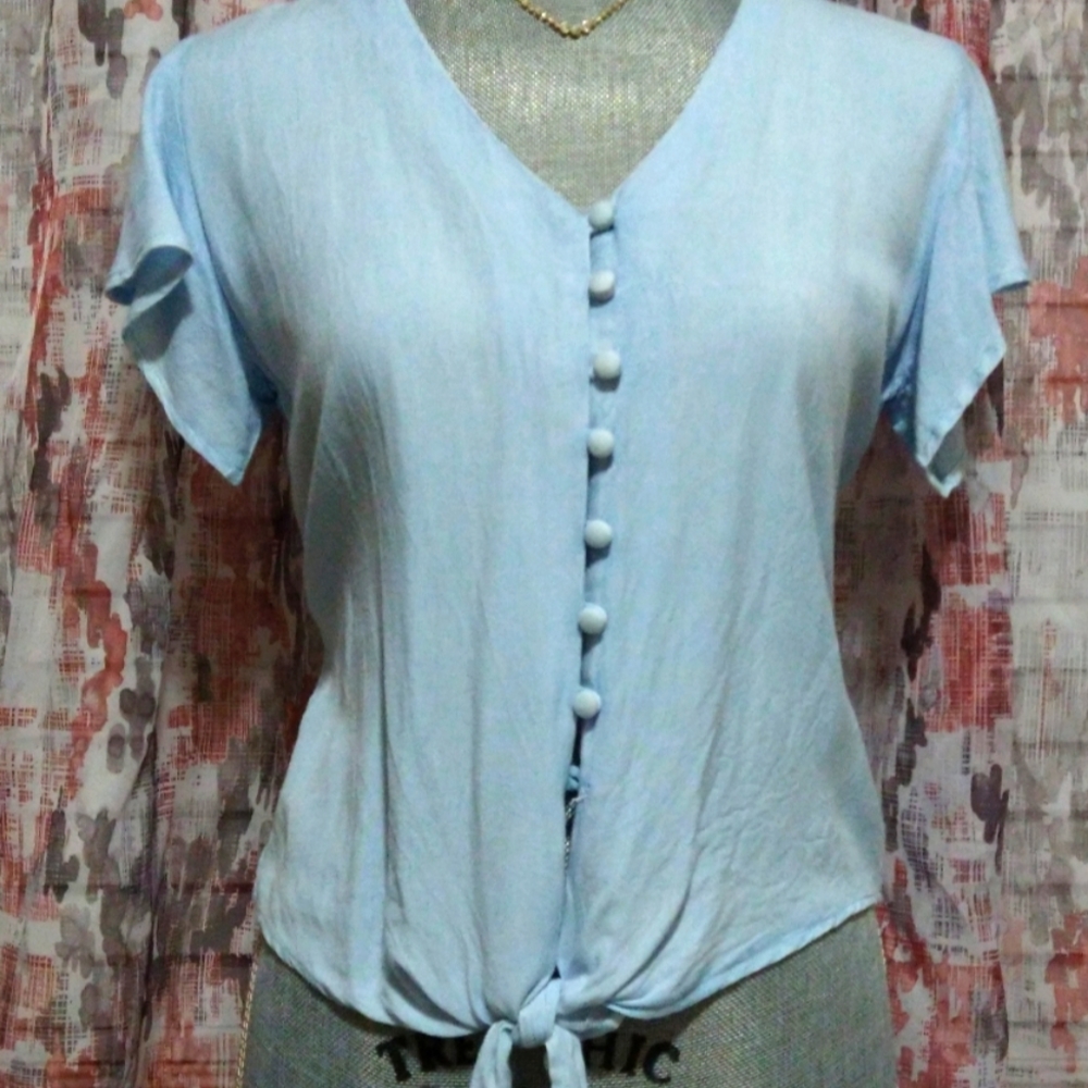 Sim & Sam Tie Front Blouse